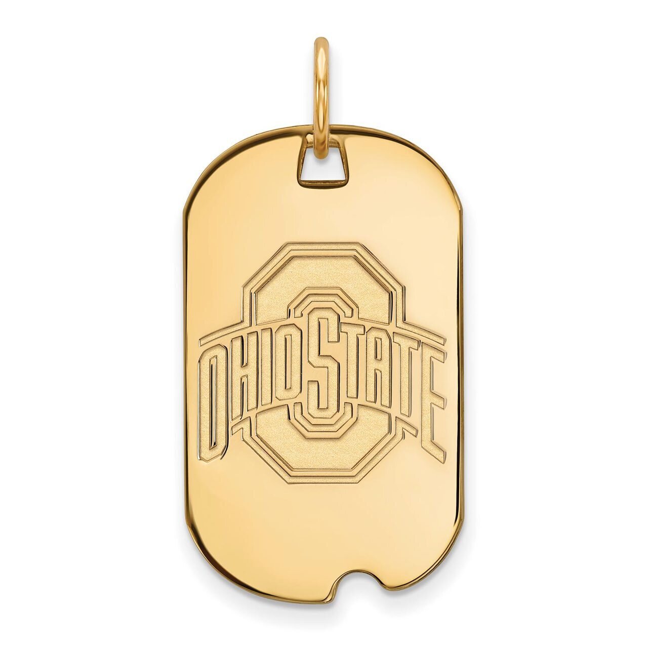 Ohio State University Small Dog Tag Gold-plated Silver GP027OSU