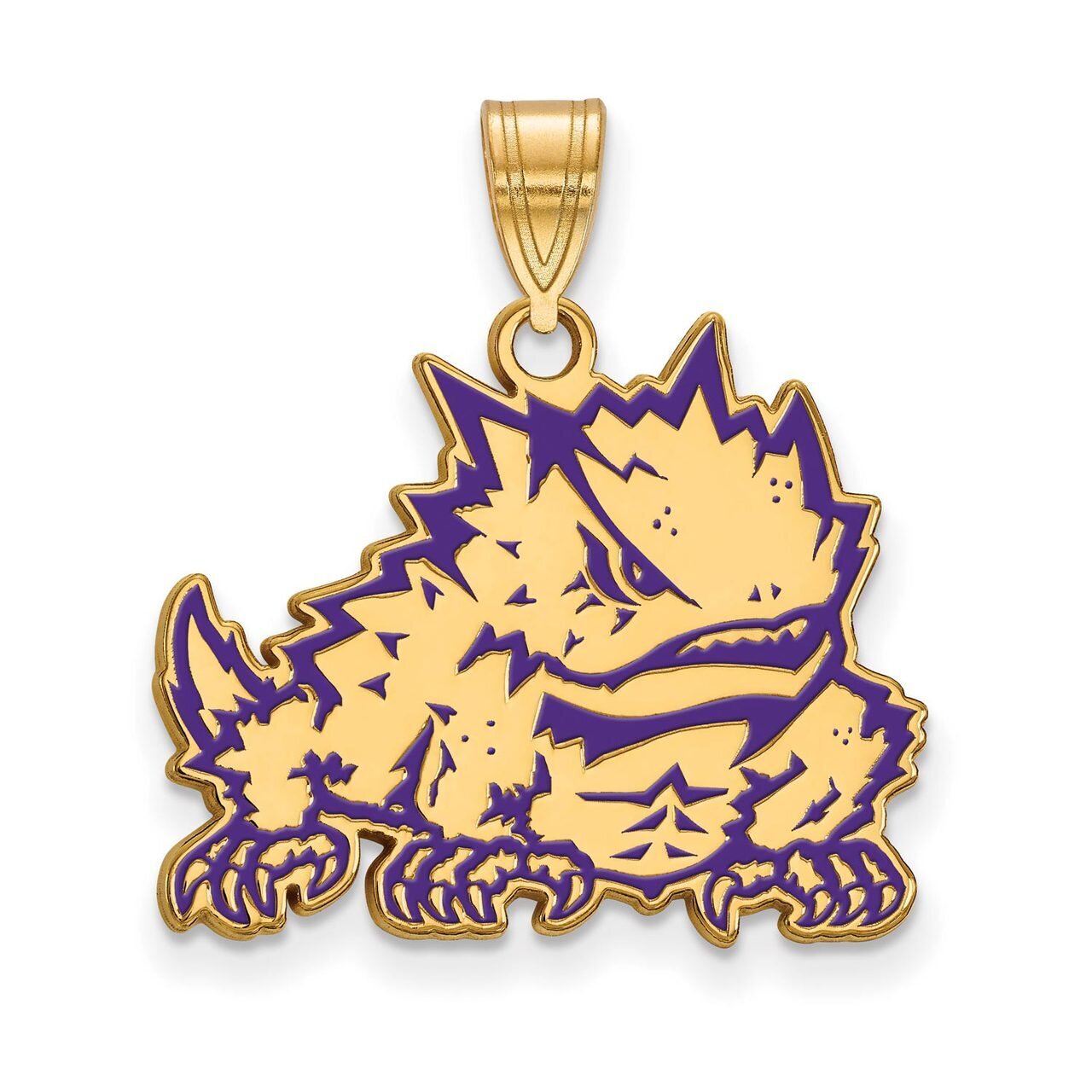 Texas Christian University Large Enamel Pendant Gold-plated Silver GP027TCU, MPN: GP027TCU, 8867749…
