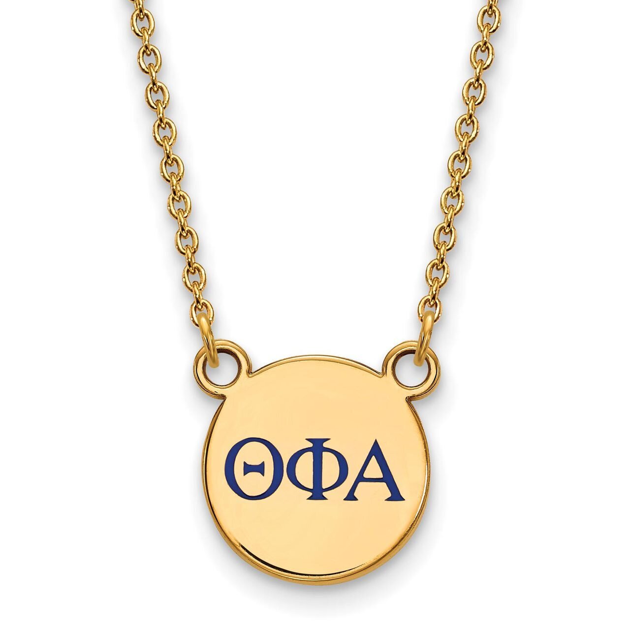 Theta Phi Alpha Extra Small Enameled Pendant with 18 Inch Chain Gold-plated Silver GP027TPA-18, MPN…