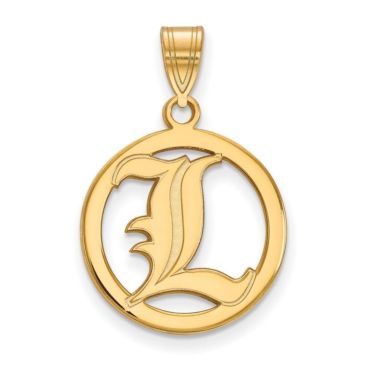 University of Louisville Sm Pendant in Circle Gold-plated Silver GP027UL