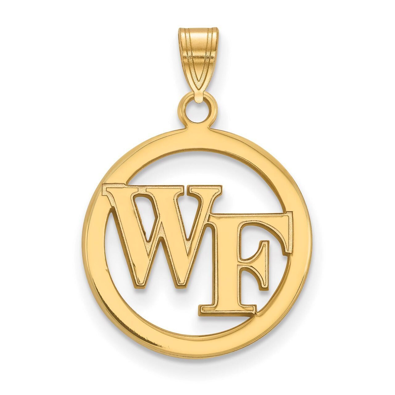 Wake Forest University Sm Pendant in Circle Gold-plated Silver GP027WFU, MPN: GP027WFU, 886774931395
