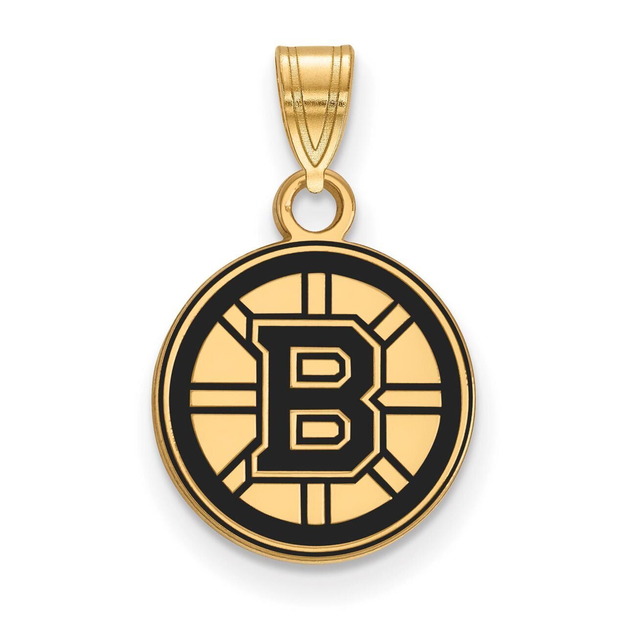 Boston Bruins Small Enamel Pendant Gold-plated Silver GP028BRI