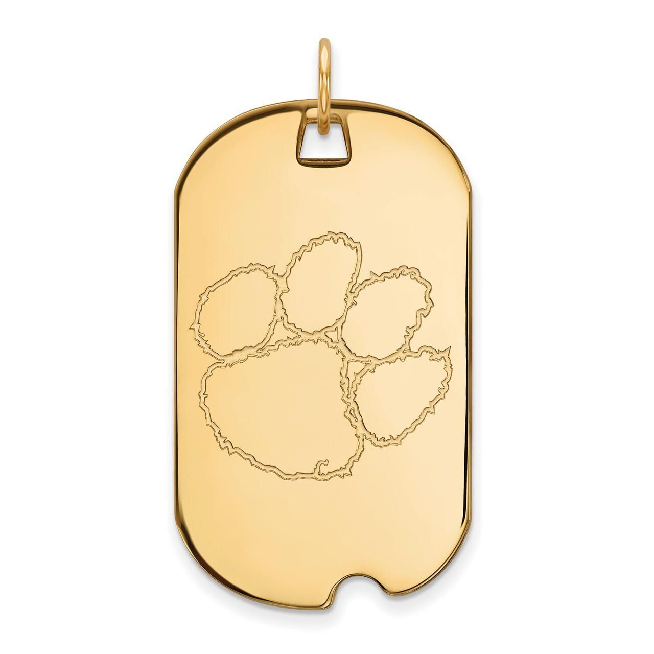 Clemson University Large Dog Tag Gold-plated Silver GP028CU
