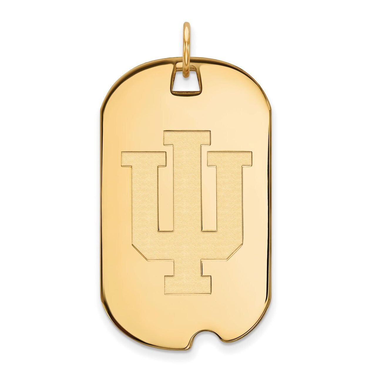 Indiana University Large Dog Tag Gold-plated Silver GP028IU