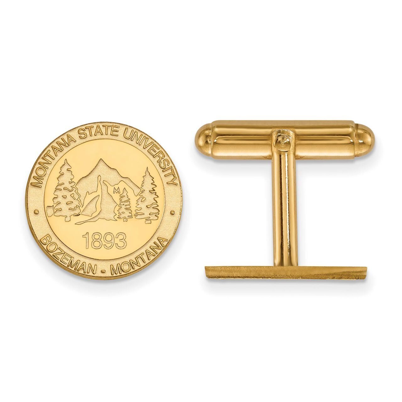 Montana State University Crest Cufflinks Gold-plated Silver GP028MTU