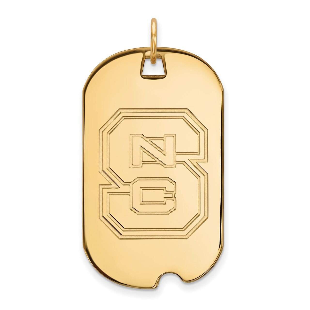 North Carolina State University Large Dog Tag Gold-plated Silver GP028NCS