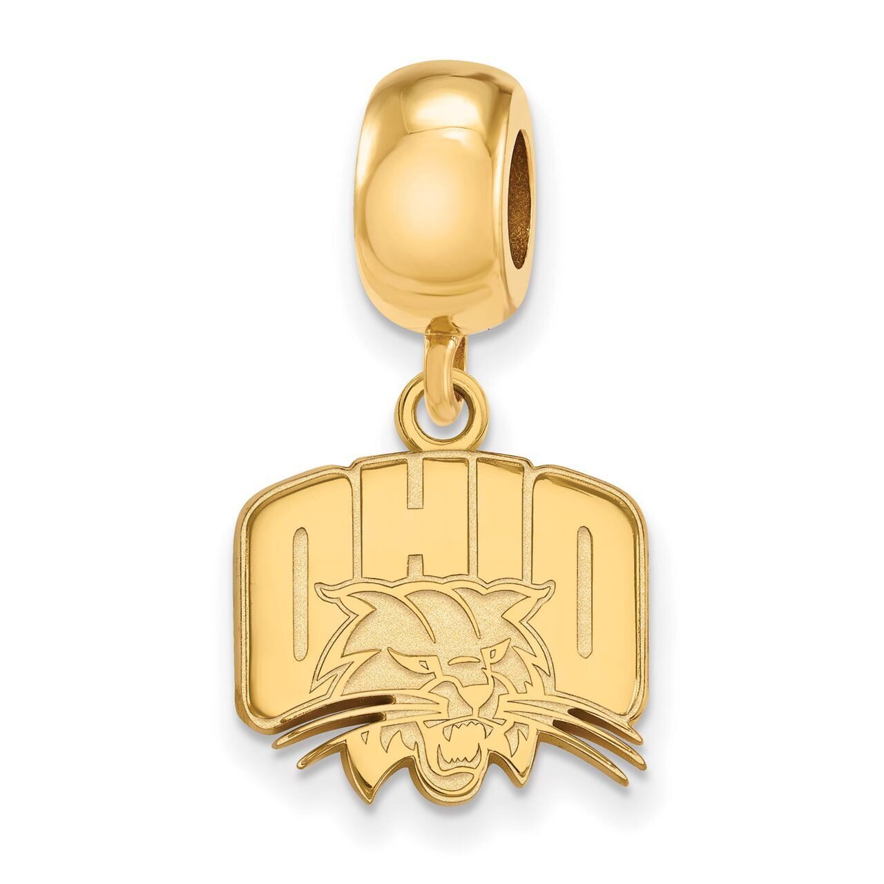 Ohio University Small Beed Charm Dangle Gold-plated Silver GP028OU, MPN: GP028OU, 886774931821