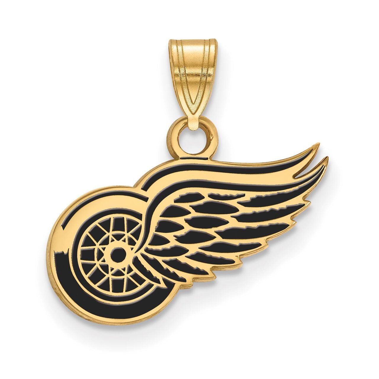 Detroit Red Wings Small Enamel Pendant Gold-plated Silver GP028RWI