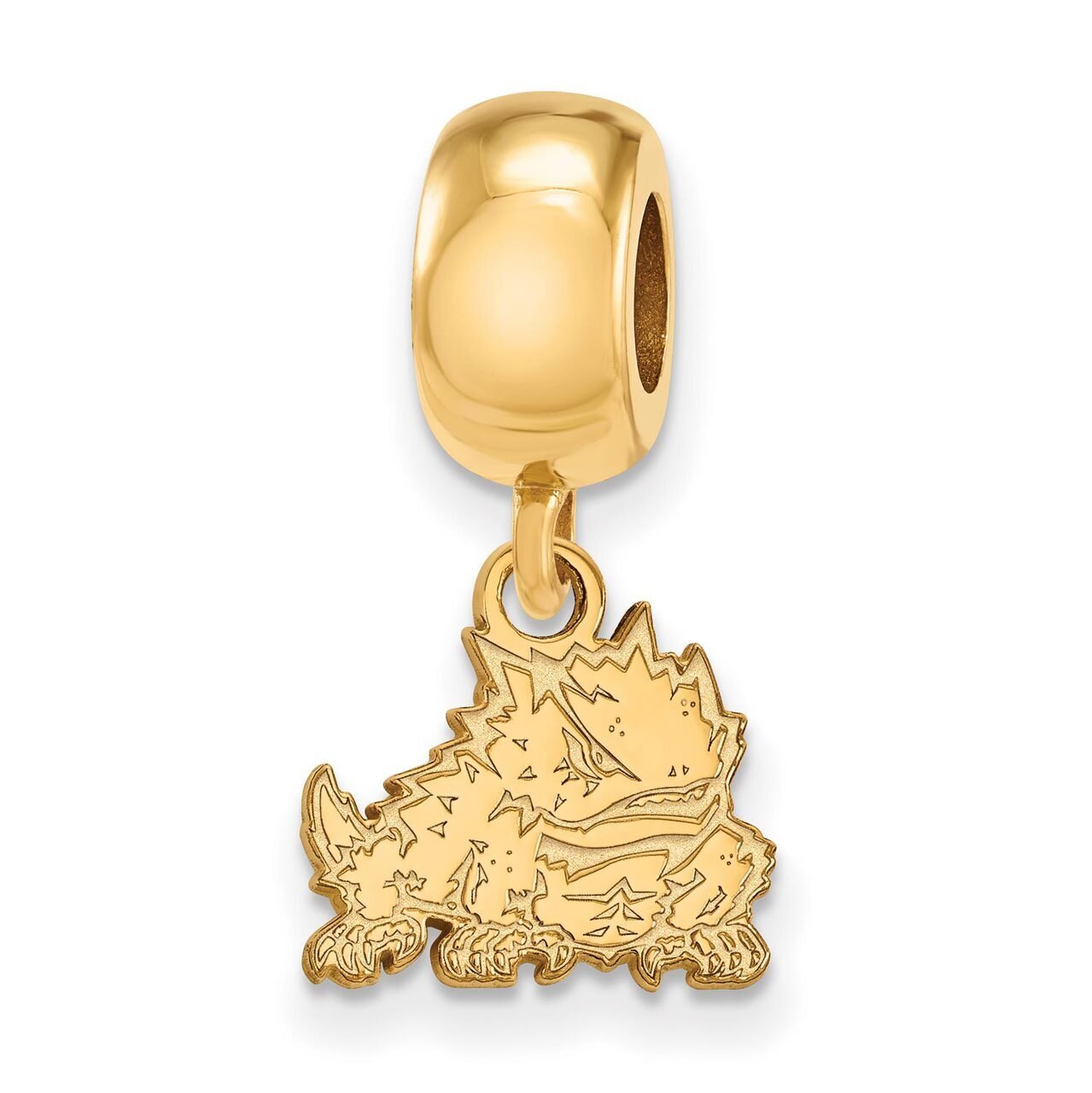 Texas Christian University Bead Charm x-Small Dangle Gold-plated Silver GP028TCU, MPN: GP028TCU, 88…