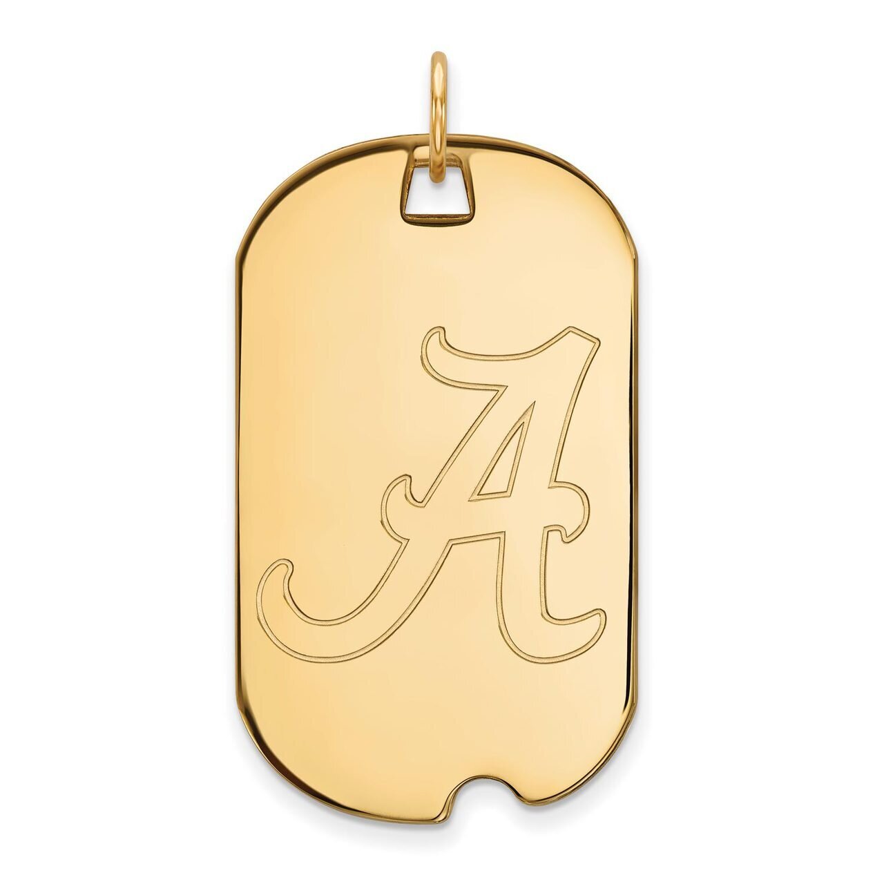 University of Alabama Large Dog Tag Gold-plated Silver GP028UAL