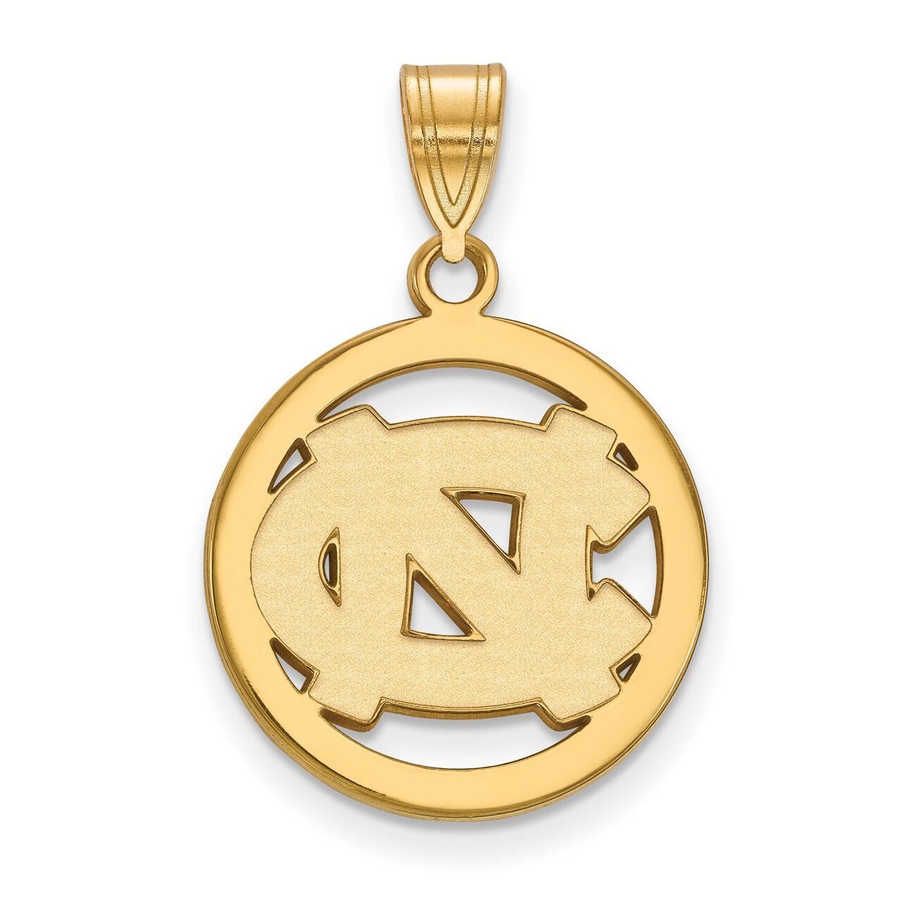 University of North Carolina Sm Pendant in Circle Gold-plated Silver GP028UNC