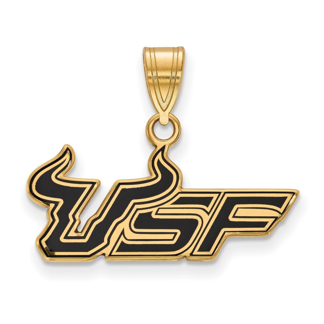 University of South Florida Medium Enamel Pendant Gold-plated Silver GP028USFL