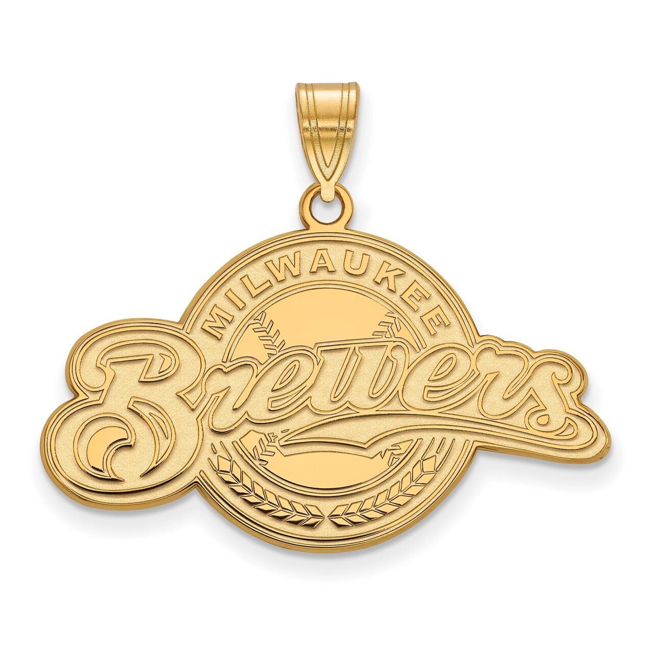 Milwaukee Brewers Large Pendant Gold-plated Silver GP029BRE, MPN: GP029BRE, 886774932439