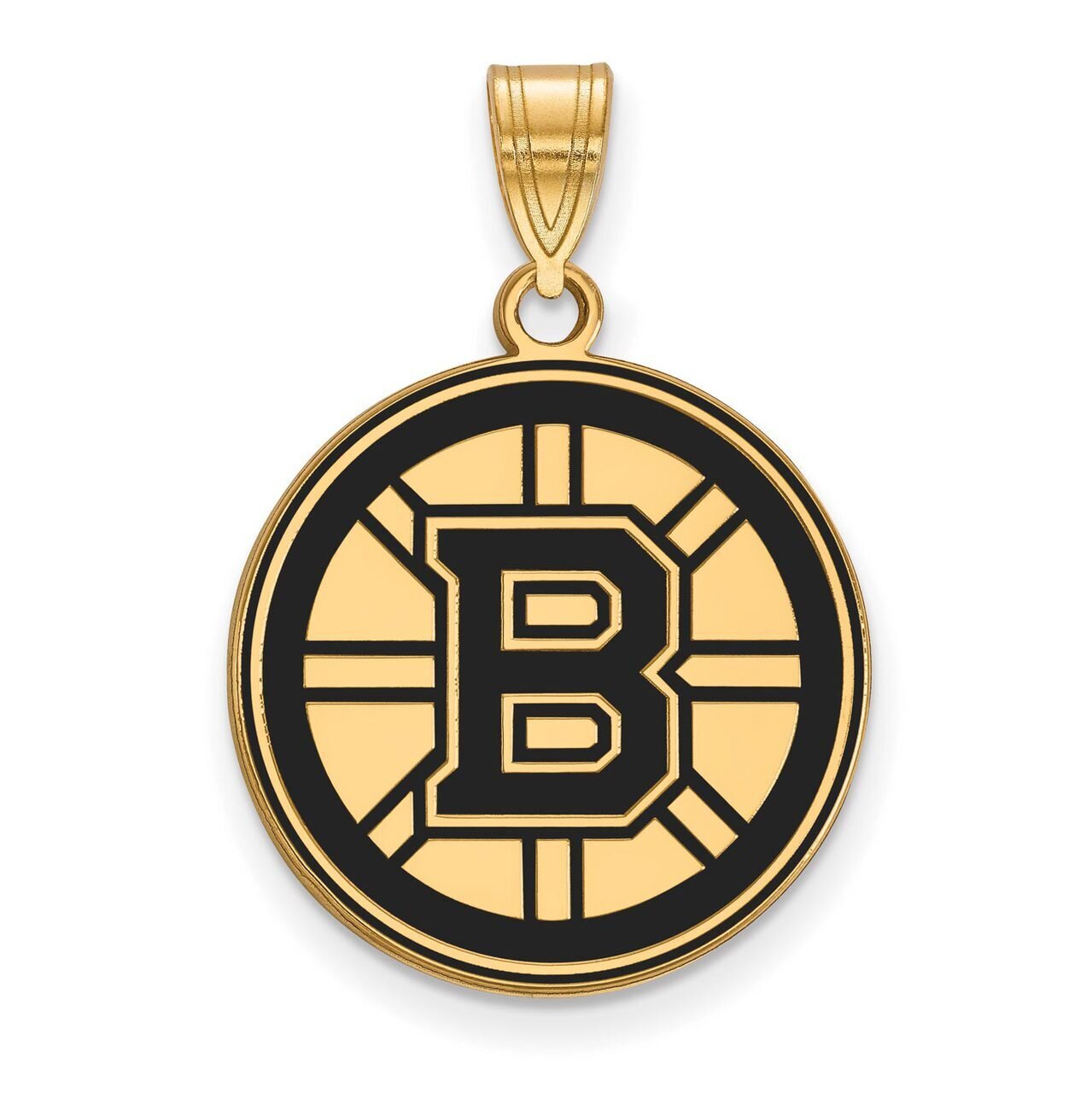 Boston Bruins Large Enamel Pendant Gold-plated Silver GP029BRI
