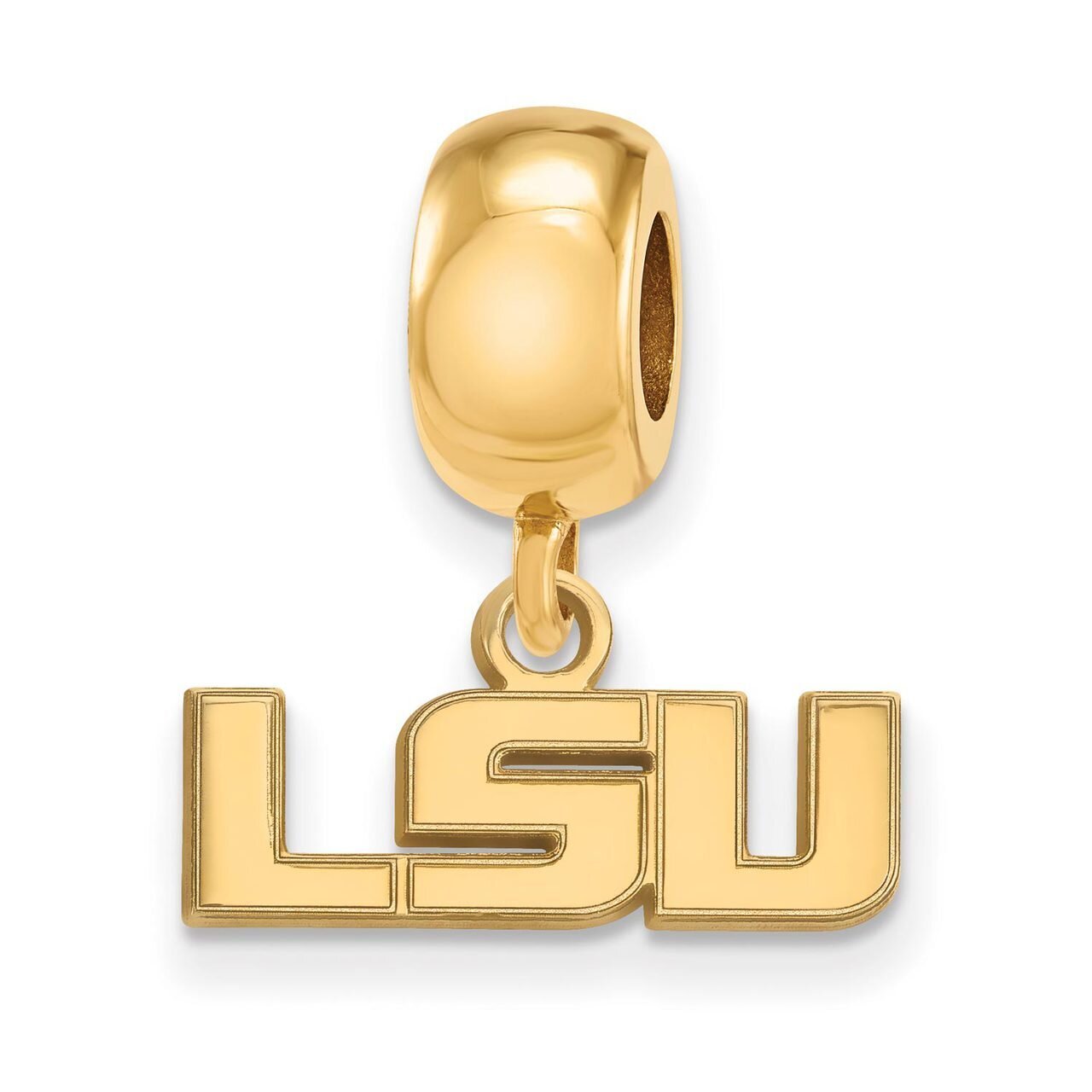Louisiana State University Bead Charm x-Small Dangle Gold-plated Silver GP029LSU