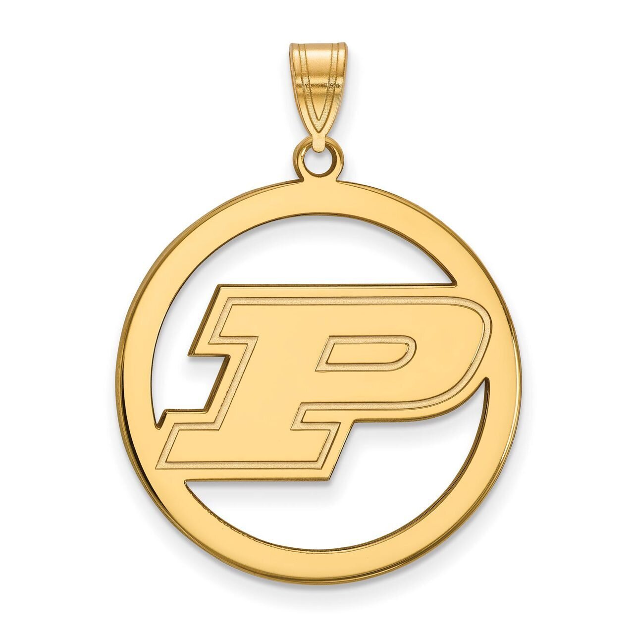 Purdue L Pendant in Circle Gold-plated Silver GP029PU