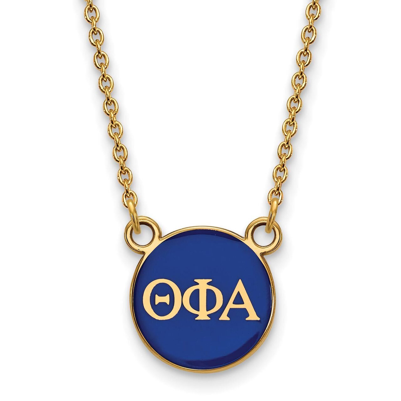 Theta Phi Alpha Extra Small Enameled Pendant with 18 Inch Chain Gold-plated Silver GP029TPA-18, MPN…