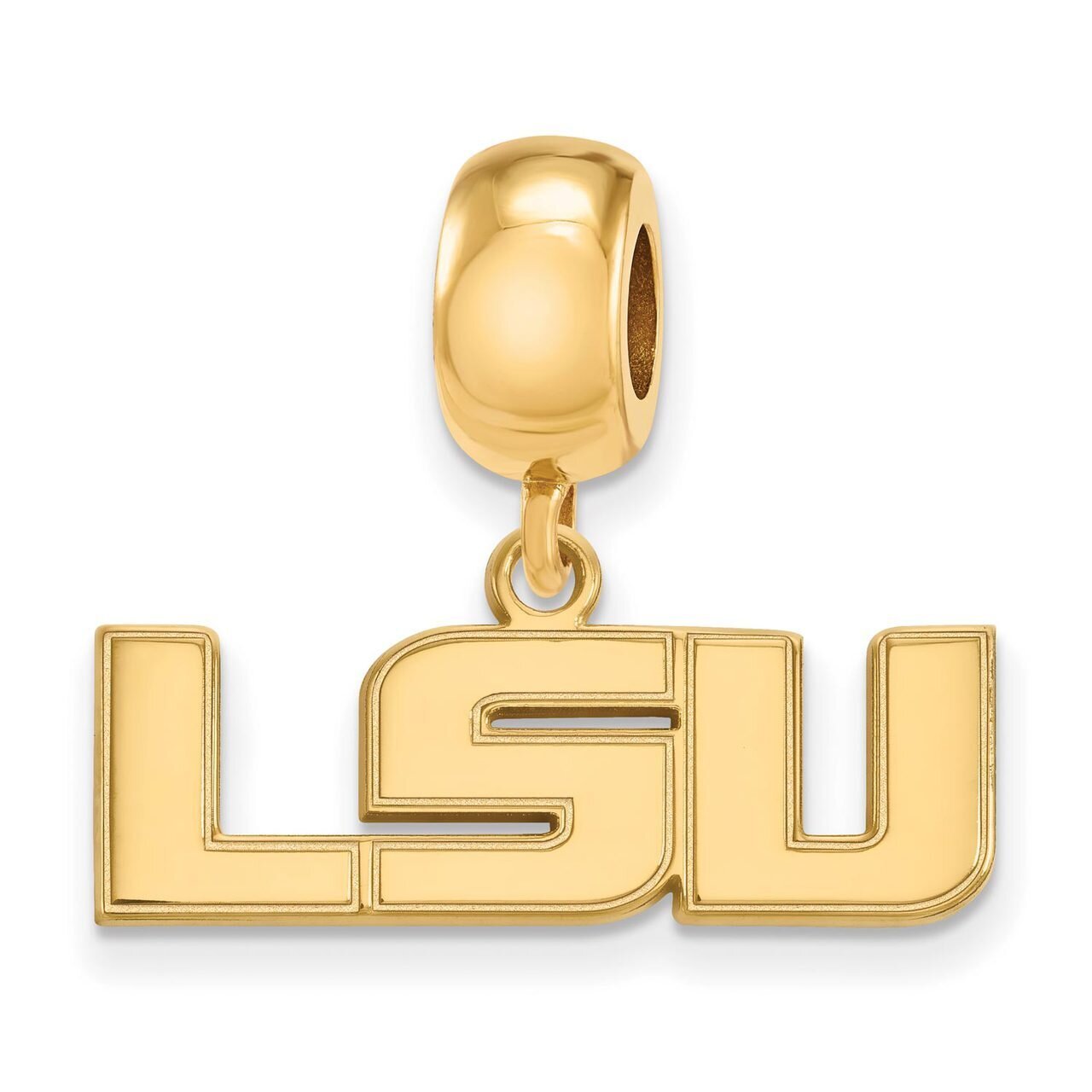 Louisiana State University Bead Charm Small Dangle Gold-plated Silver GP030LSU, MPN: GP030LSU, 8867…