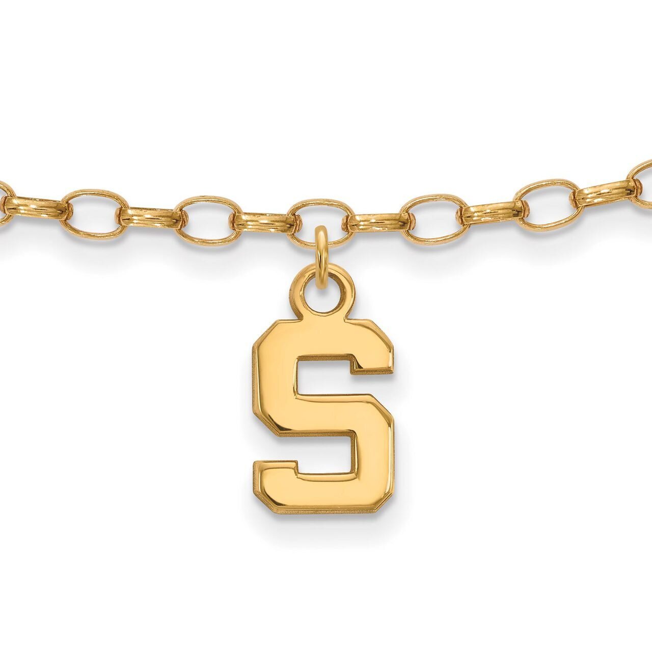 Michigan State University Anklet Gold-plated Silver GP030MIS
