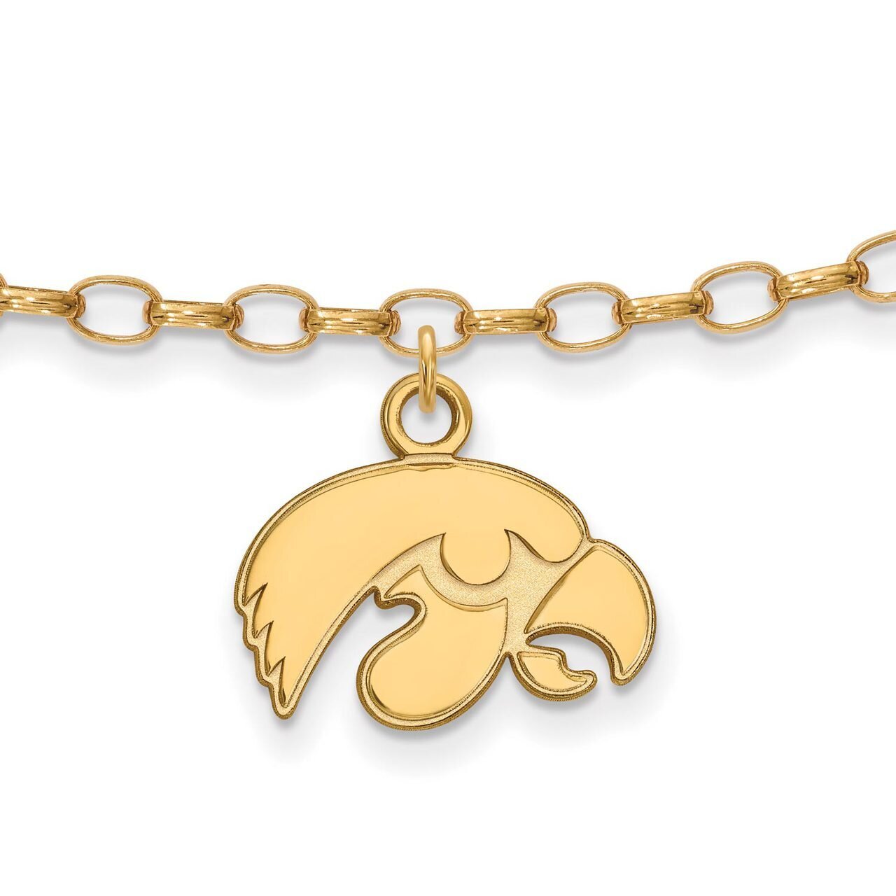 University of Iowa Anklet Gold-plated Silver GP030UIA, MPN: GP030UIA, 886774933863