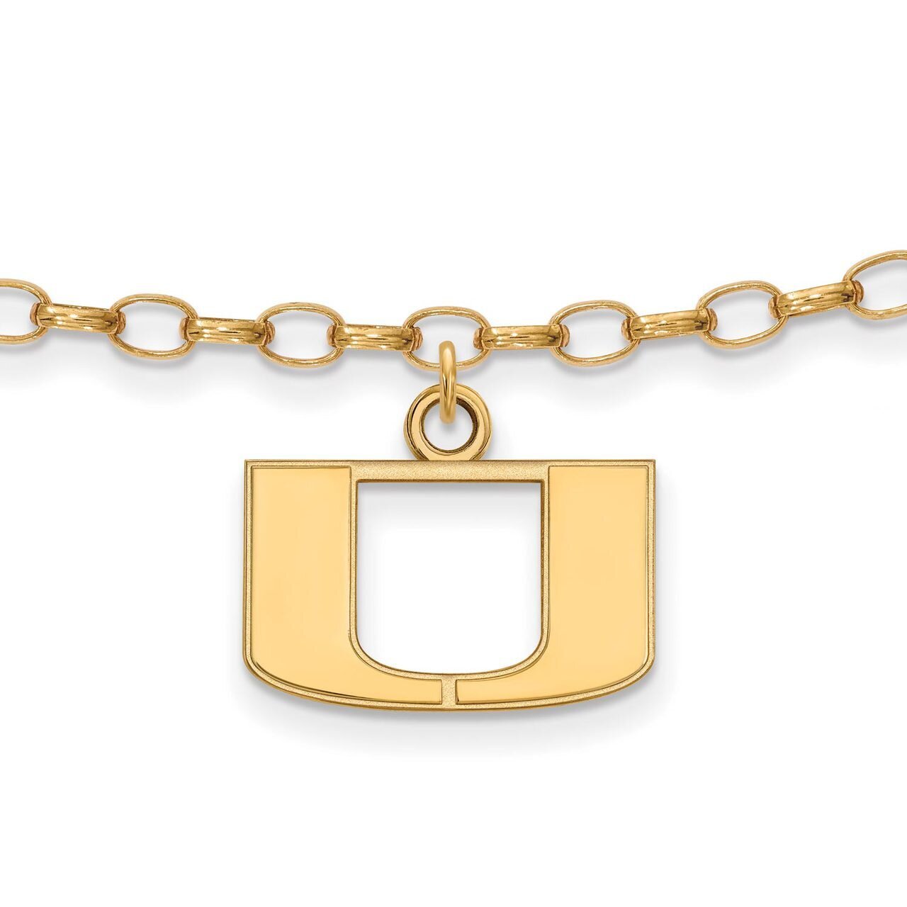 University of Miami Anklet Gold-plated Silver GP030UMF