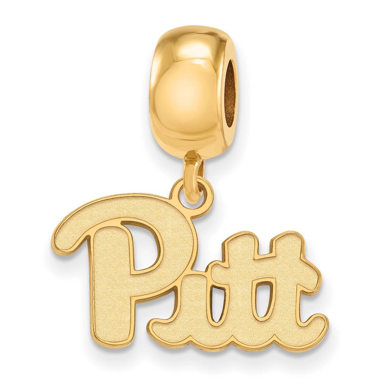 University of Pittsburgh Bead Charm Small Dangle Gold-plated Silver GP030UPI, MPN: GP030UPI, 886774…