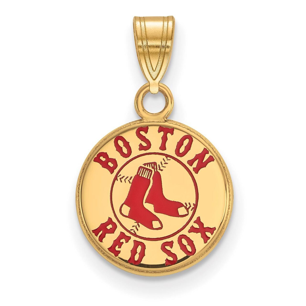 Boston Red Sox Small Enamel Pendant Gold-plated Silver GP031RSO