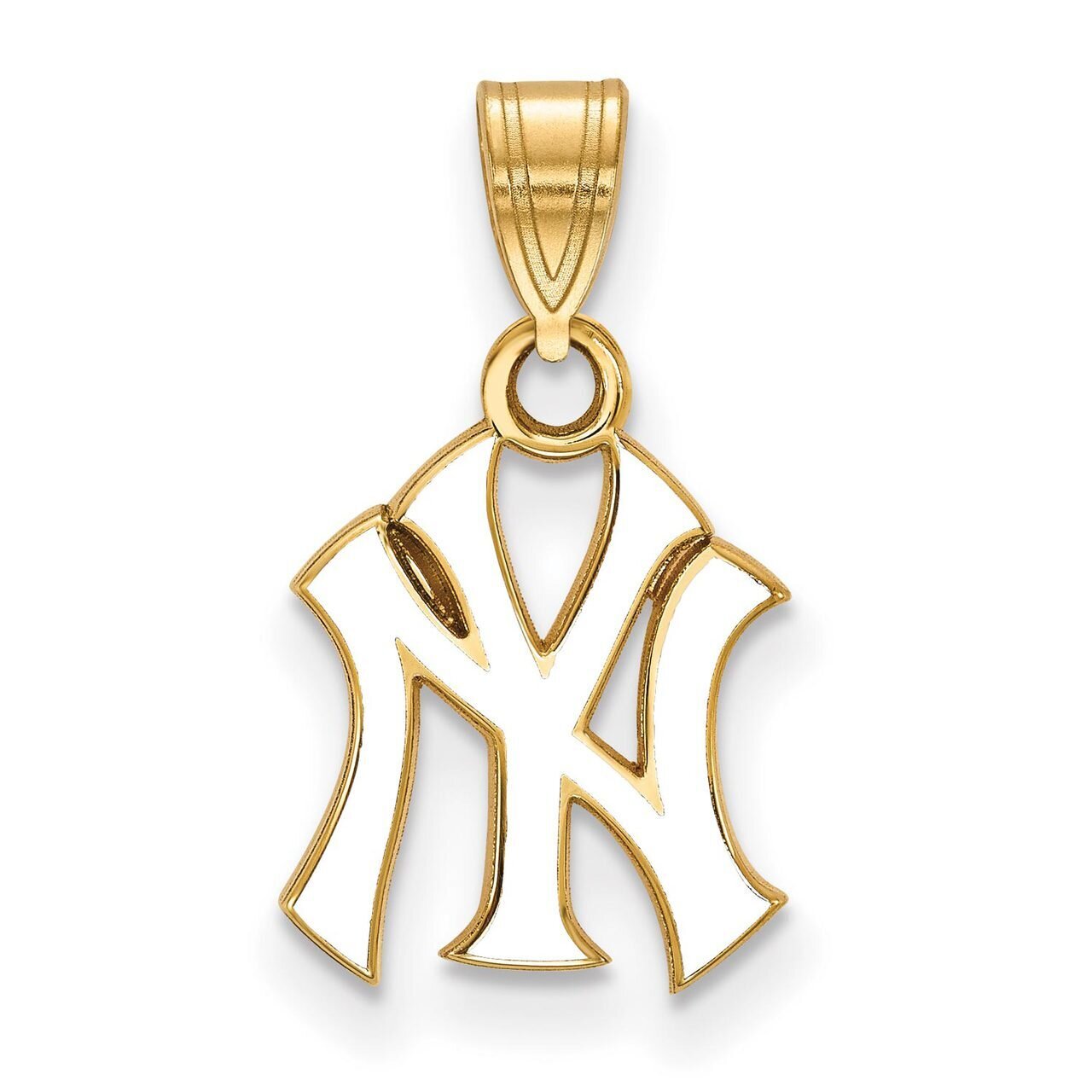 New York Yankees Small Enamel Pendant Gold-plated Silver GP031YAN, MPN: GP031YAN, 886774934785