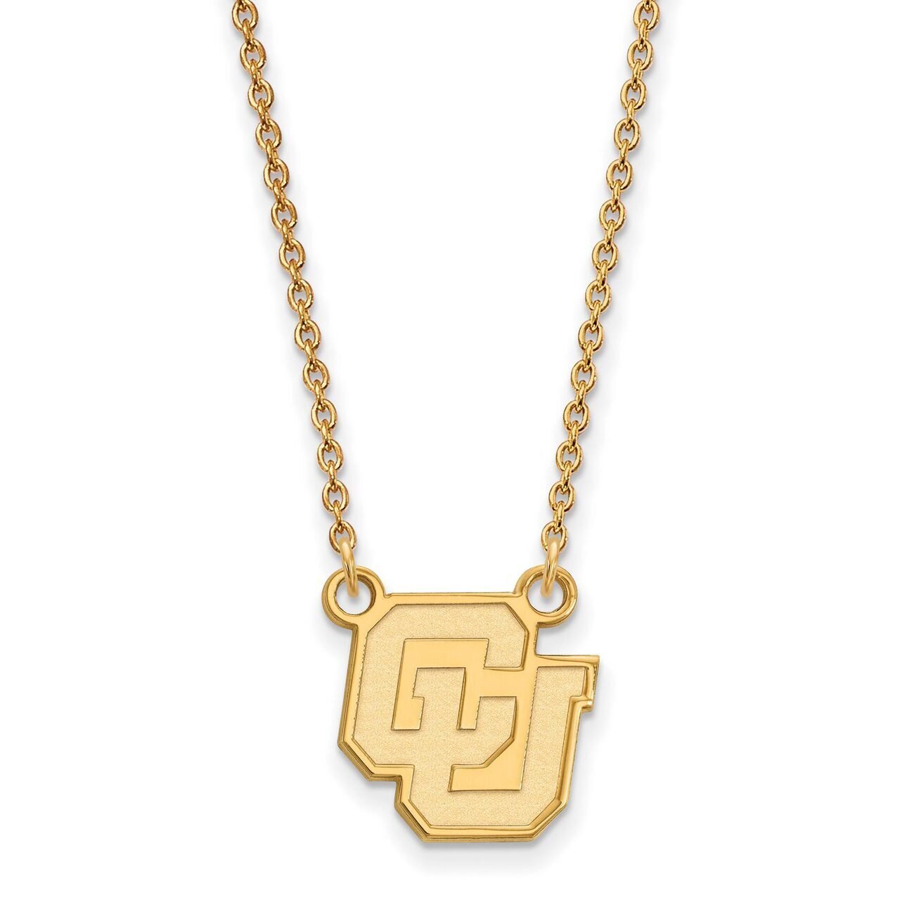 University of Colorado Small Pendant with Chain Necklace Gold-plated Silver GP032UCO-18