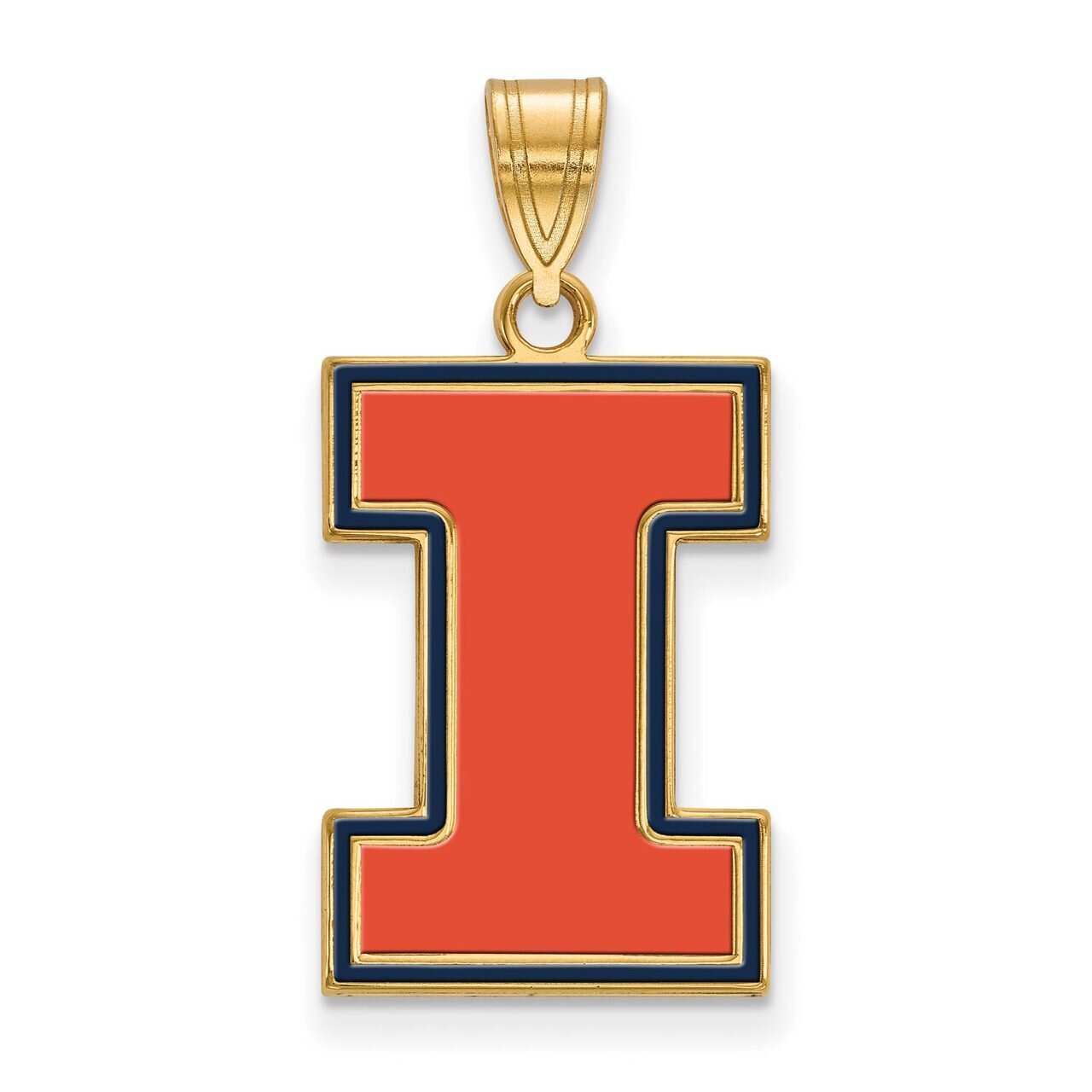 University of Illinois Large Enamel Pendant Gold-plated Silver GP032UIL, MPN: GP032UIL, 886774935324