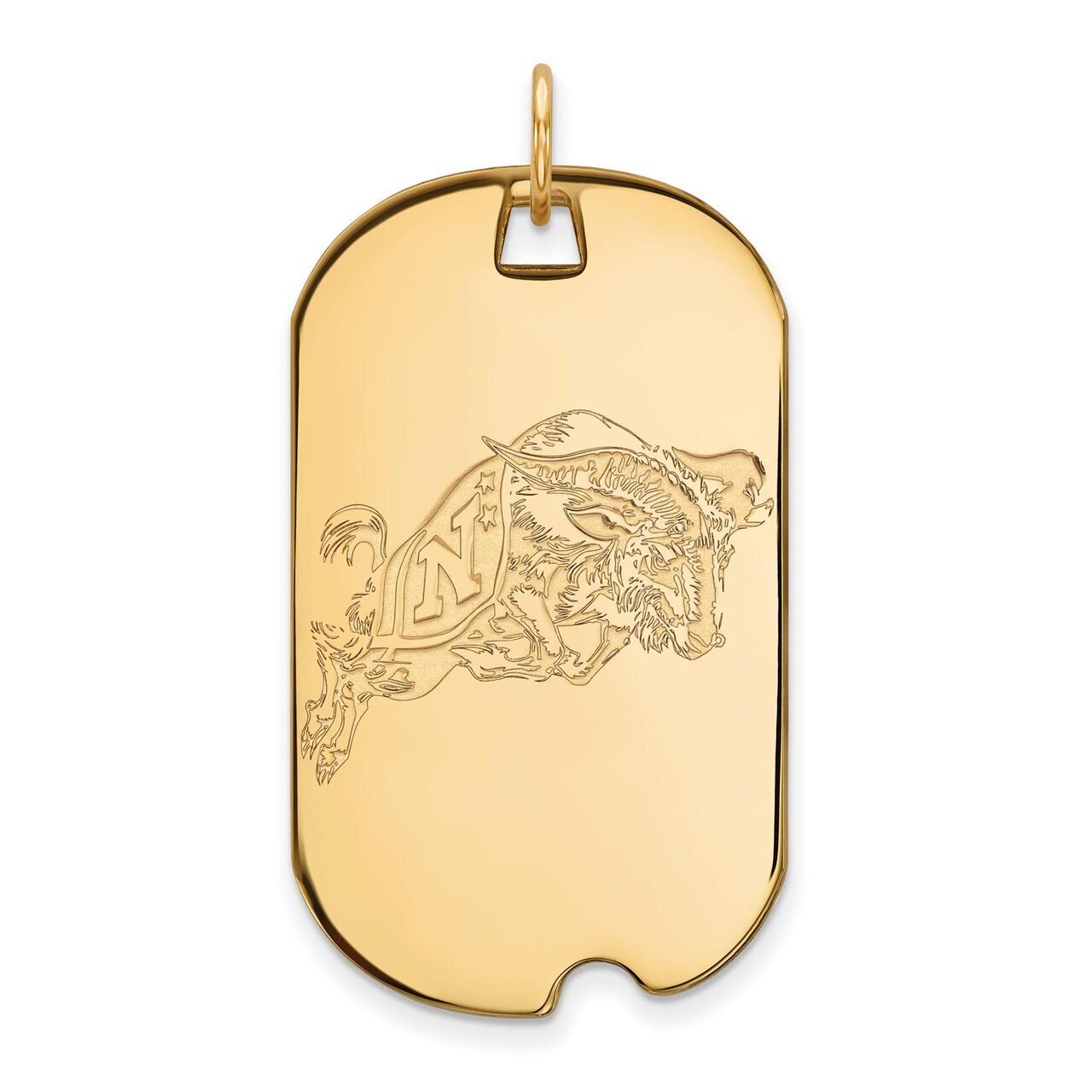Navy Large Dog Tag Gold-plated Silver GP032USN