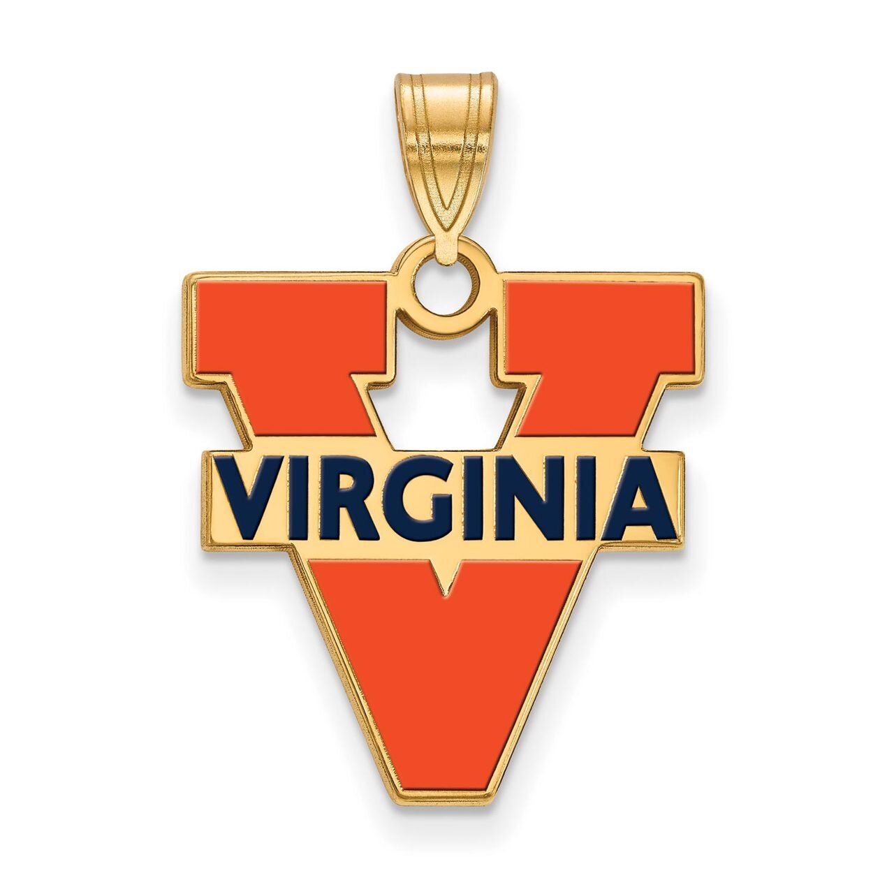 University of Virginia Large Enamel Pendant Gold-plated Silver GP032UVA