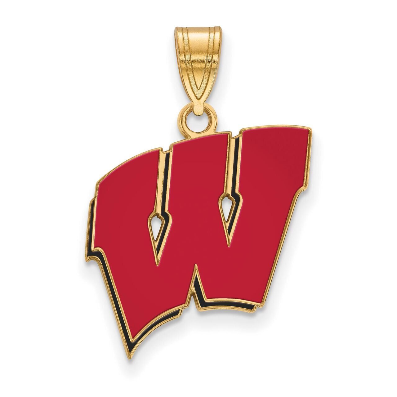 University of Wisconsin Large Enamel Pendant Gold-plated Silver GP032UWI, MPN: GP032UWI, 8867749354…