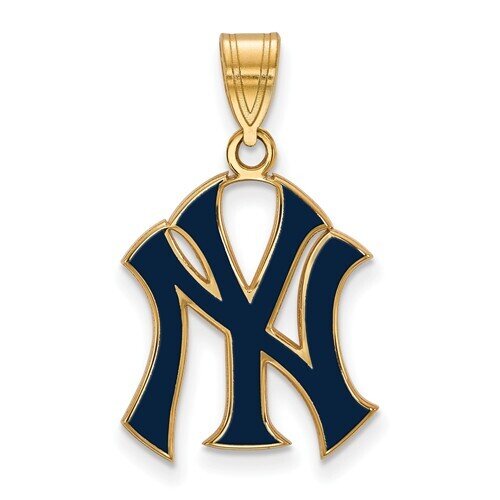 New York Yankees Large Enamel Pendant Gold-plated Silver GP032YAN, MPN: GP032YAN, 886774935522