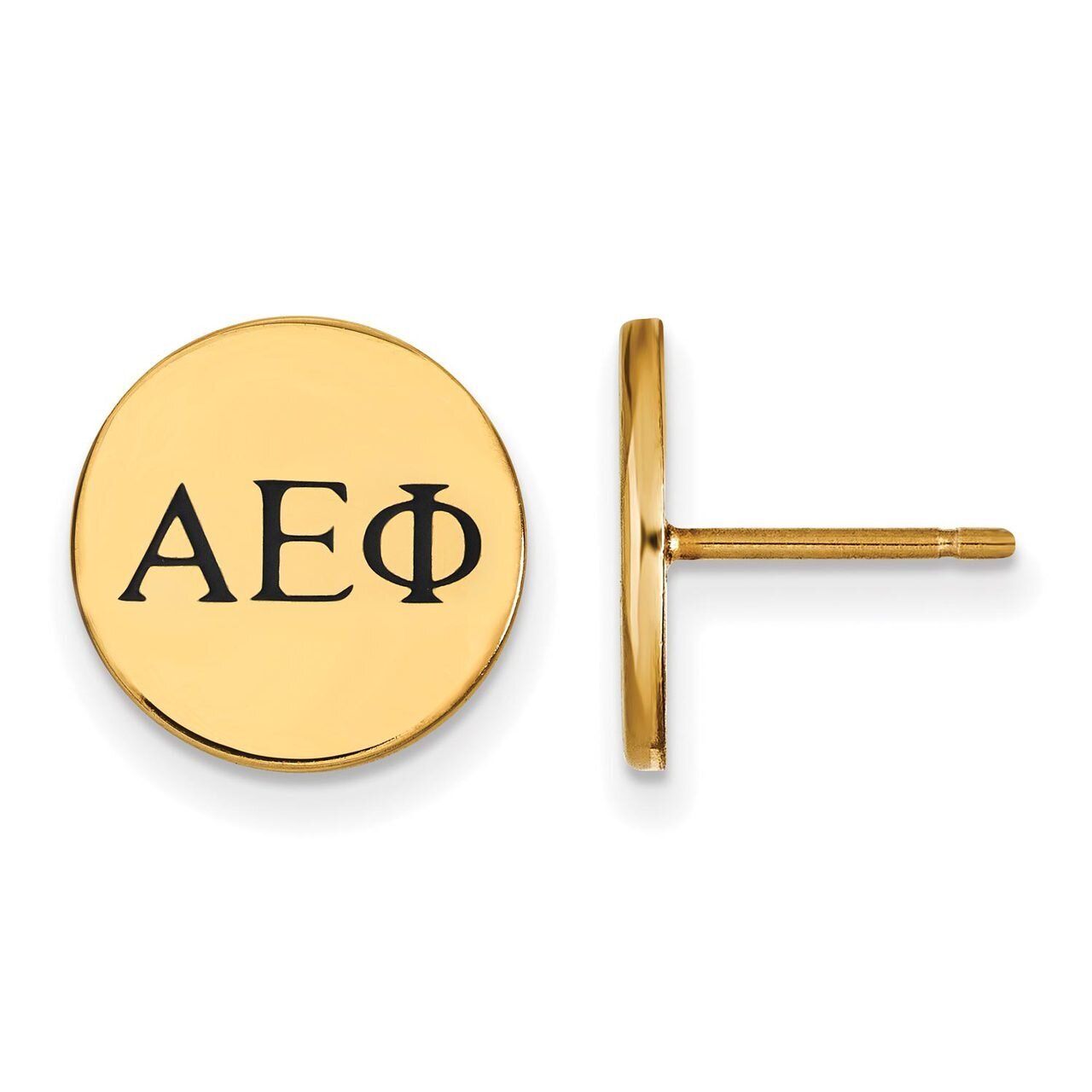 Alpha Epsilon Phi Enameled Post Earrings Gold-plated Silver GP033AEP, MPN: GP033AEP, 191101098161