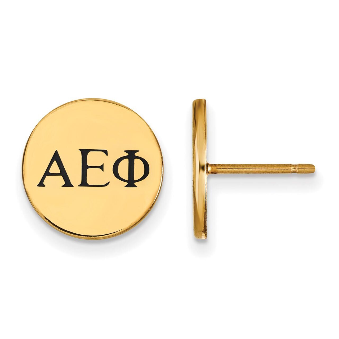 Alpha Epsilon Phi Enameled Post Earrings Gold-plated Silver GP033AEP