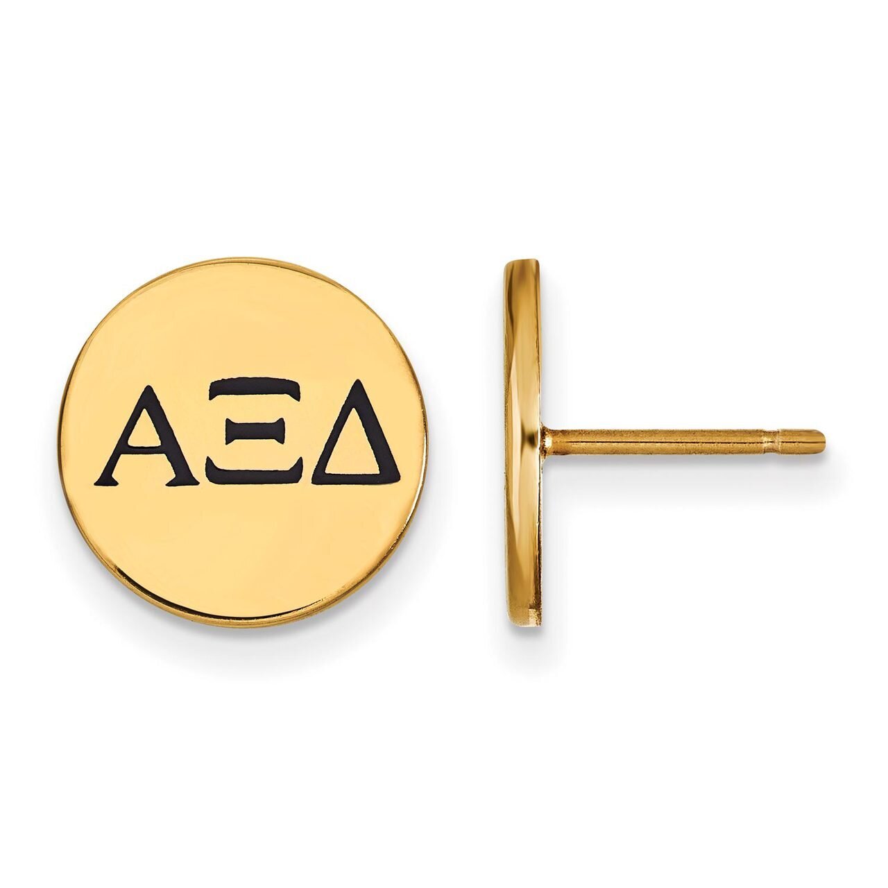 Alpha Xi Delta Enameled Post Earrings Gold-plated Silver GP033AXD, MPN: GP033AXD, 886774935607