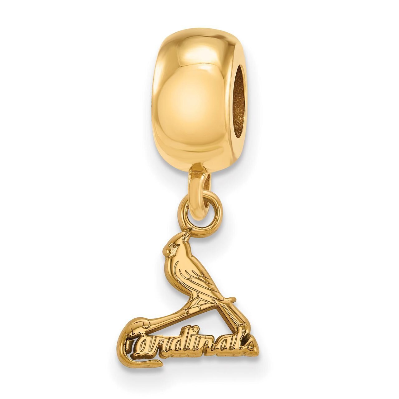 Saint Louis Cardinals Bead Charm x-Small Dangle Gold-plated Silver GP033CRD
