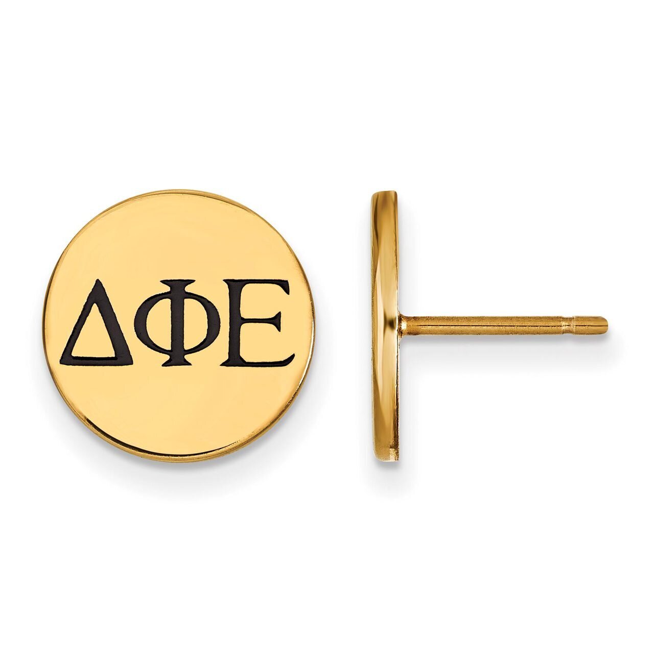 Delta Phi Epsilon Enameled Post Earrings Gold-plated Silver GP033DPH, MPN: GP033DPH, 886774935676