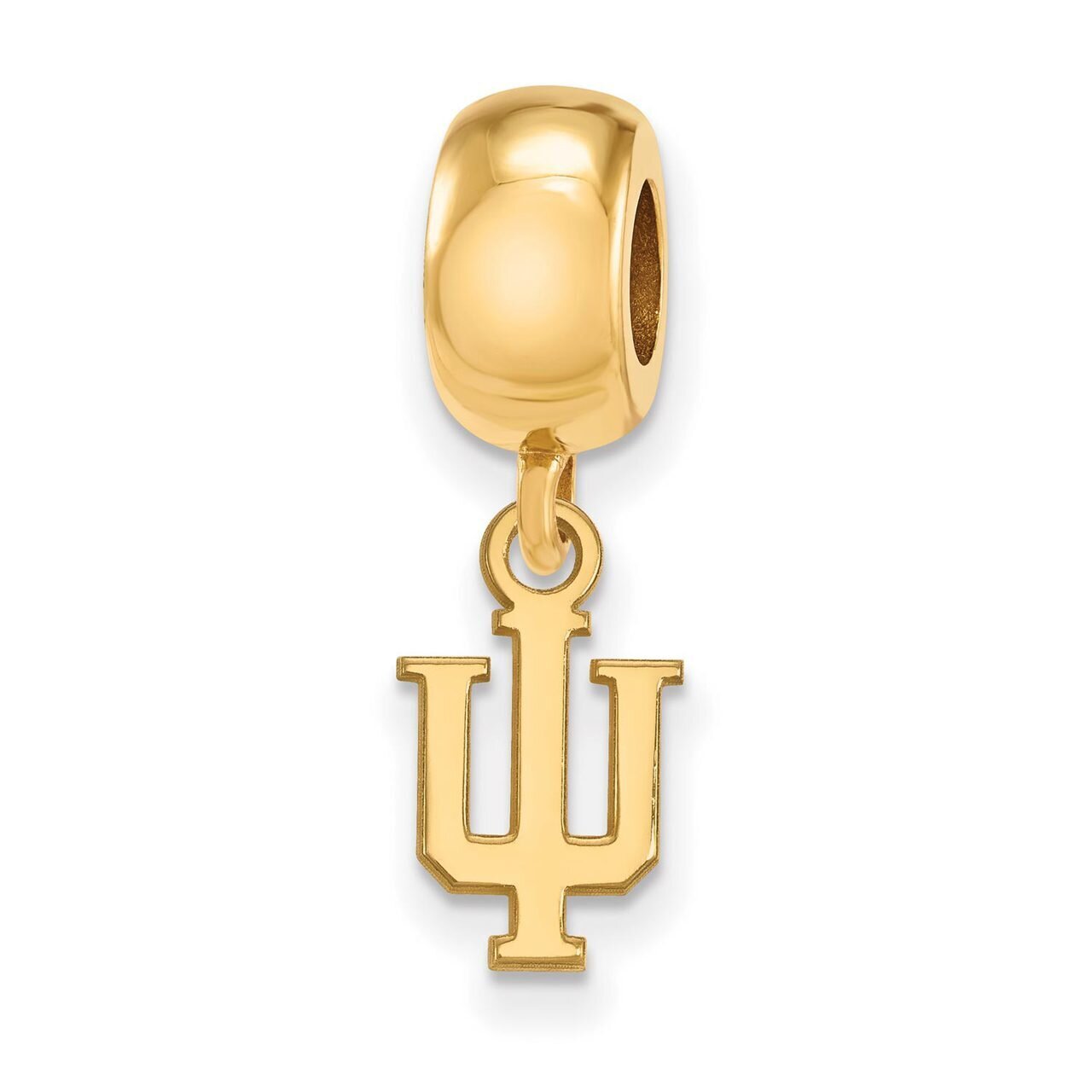 Indiana University Bead Charm x-Small Dangle Gold-plated Silver GP033IU
