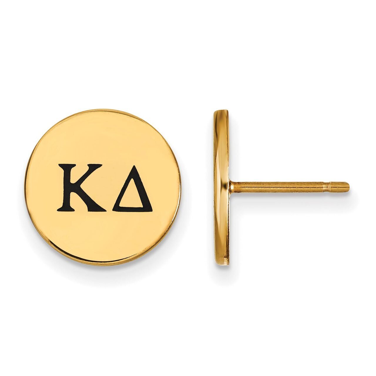 Kappa Delta Enameled Post Earrings Gold-plated Silver GP033KD, MPN: GP033KD, 886774935751