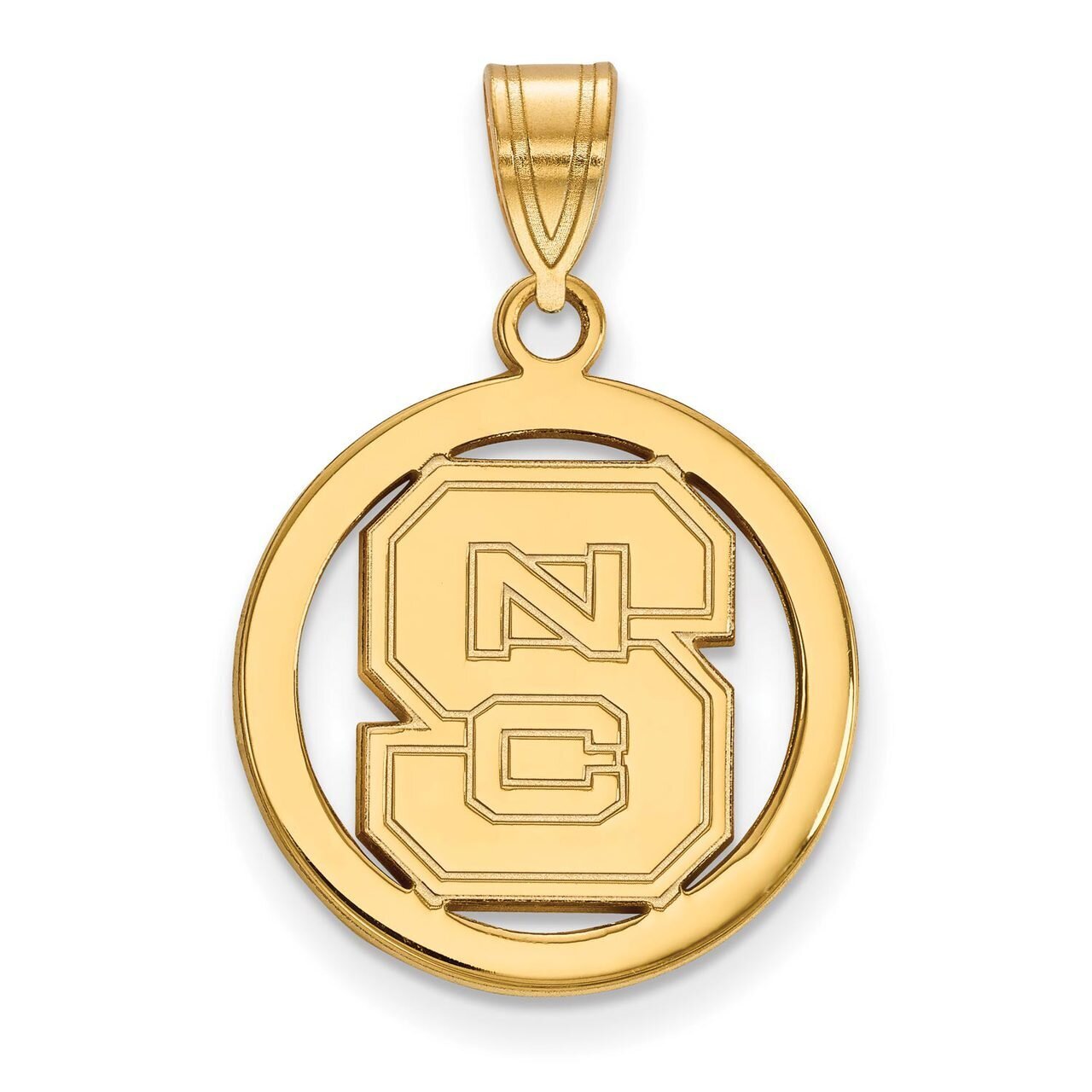 North Carolina State University Sm Pendant in Circle Gold-plated Silver GP033NCS, MPN: GP033NCS, 88…