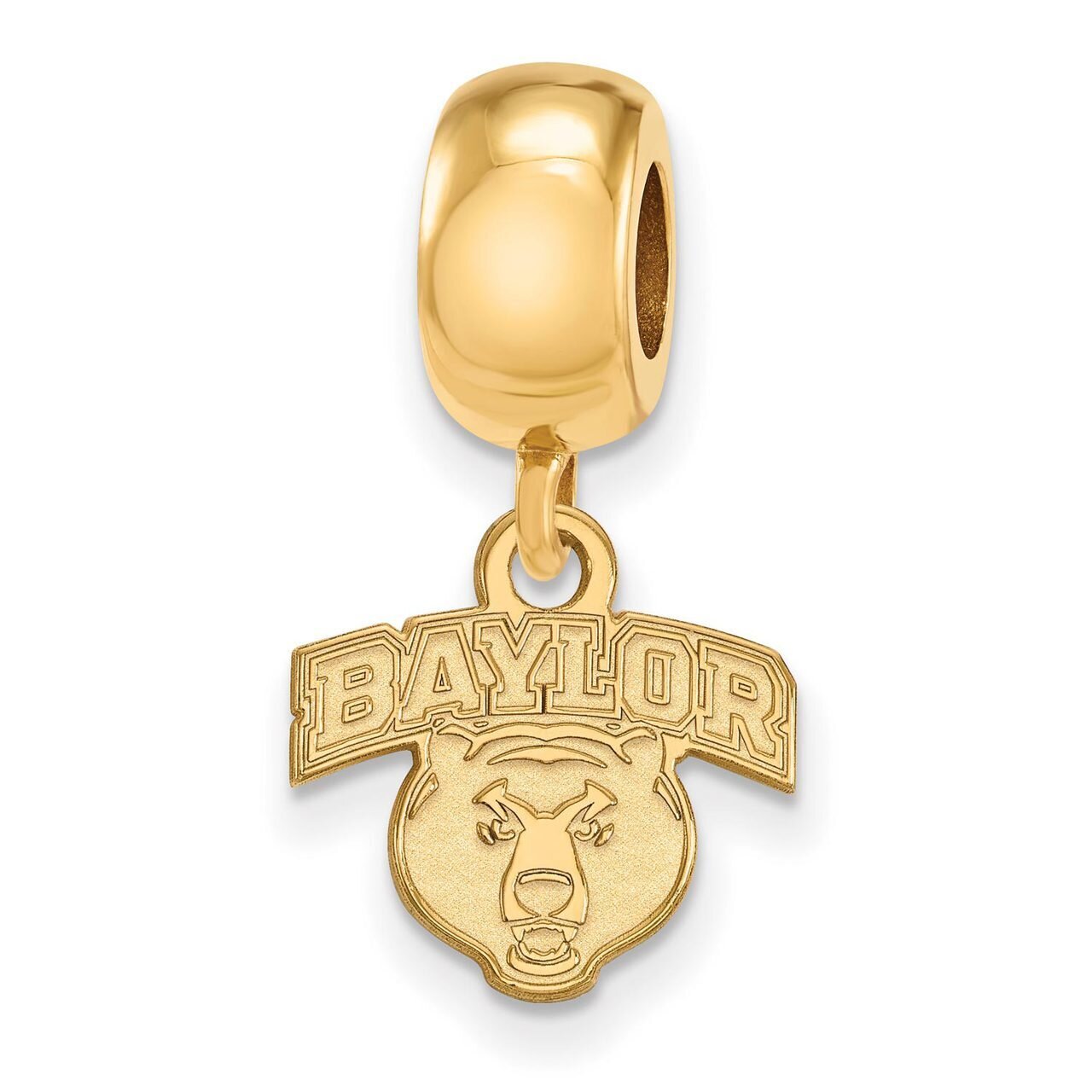 Baylor University Bead Charm x-Small Dangle Gold-plated Silver GP034BU