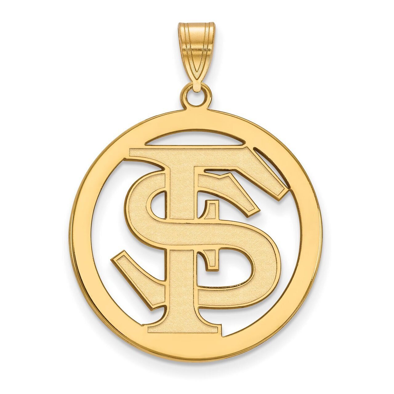Florida State University L Pendant in Circle Gold-plated Silver GP034FSU, MPN: GP034FSU, 8867749365…
