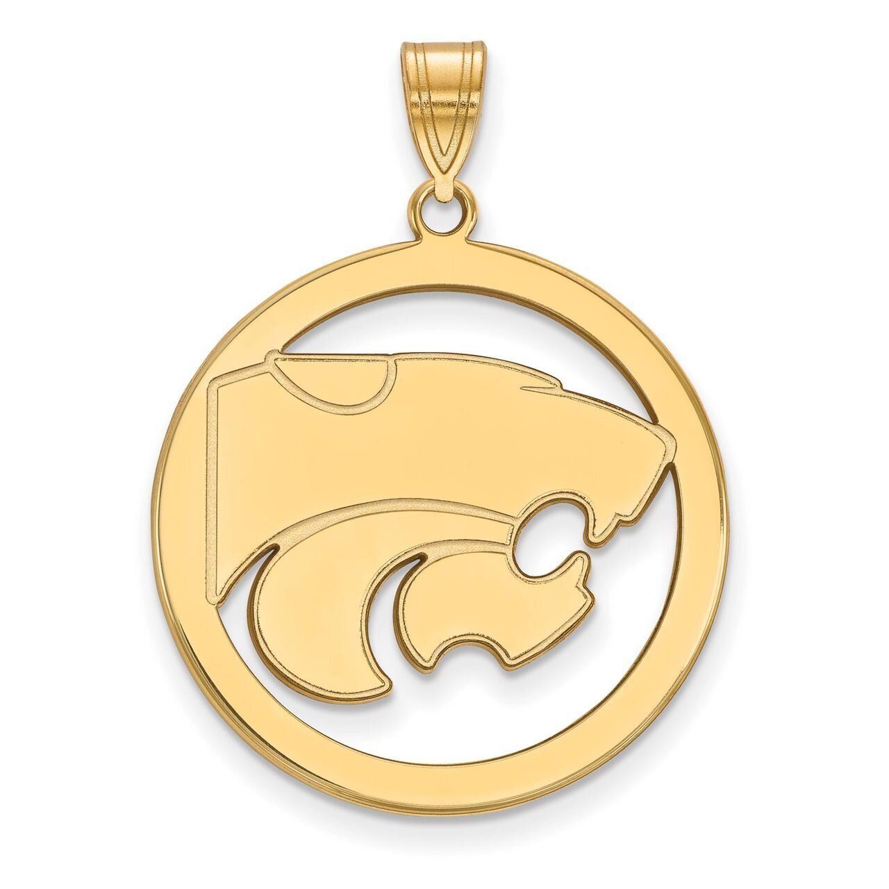 Kansas State University L Pendant in Circle Gold-plated Silver GP034KSU, MPN: GP034KSU, 886774936581