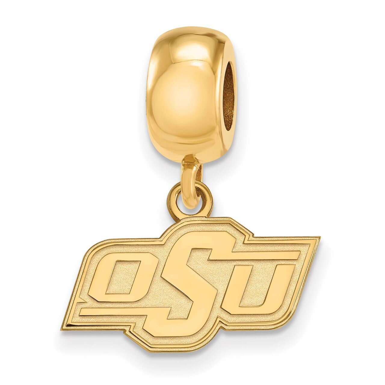 Oklahoma State University Bead Charm x-Small Dangle Gold-plated Silver GP034OKS, MPN: GP034OKS, 886…