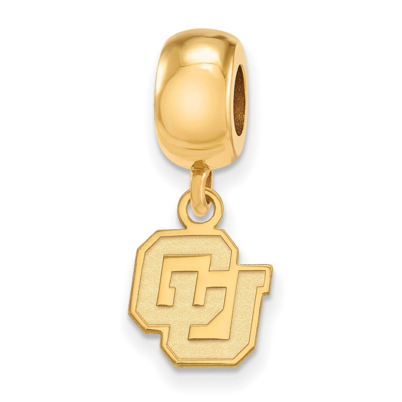 University of Colorado Bead Charm x-Small Dangle Gold-plated Silver GP034UCO