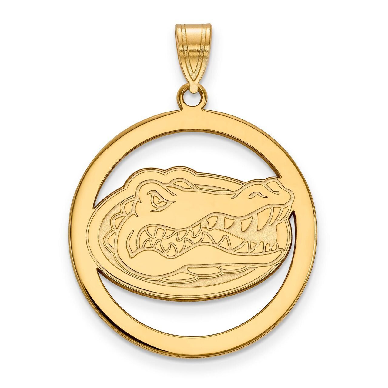 University of Florida L Pendant in Circle Gold-plated Silver GP034UFL