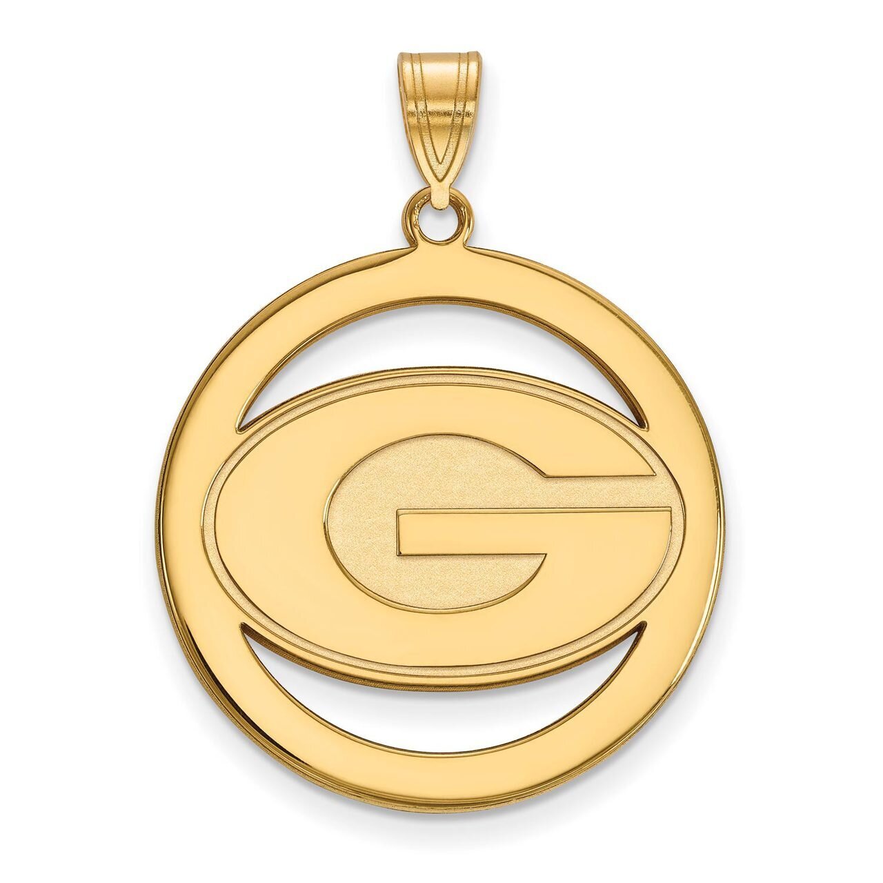 University of Georgia L Pendant in Circle Gold-plated Silver GP034UGA, MPN: GP034UGA, 886774936895