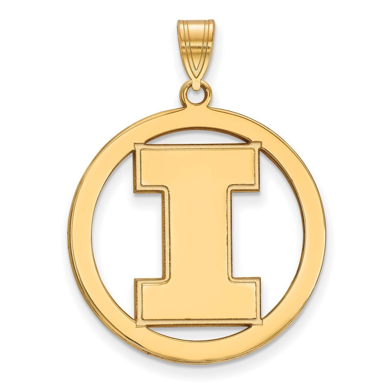 University of Illinois L Pendant in Circle Gold-plated Silver GP034UIL, MPN: GP034UIL, 886774936901